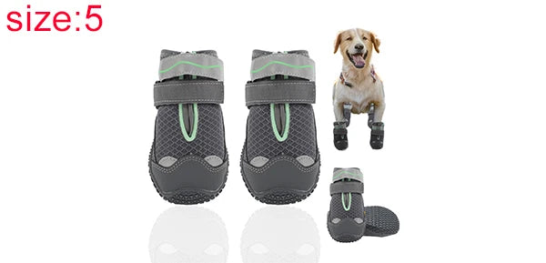UXCELL 4pcs Summer Dog Shoes Breathable Mesh Dog Boots Paw Protectors for Hot Roads Outdoor Walking Pet Shoes Portswear