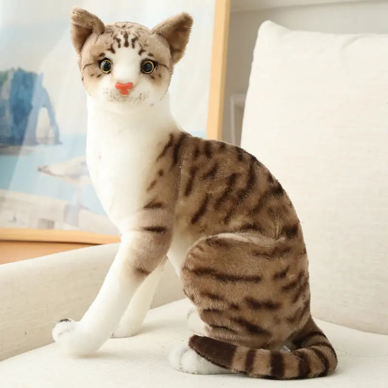 Stuffed Siame Cats Plush Toy 20/25cm Simulation American Shorthair Cute Cat Pet Toys Lifelike Home Decor Birthday Gift