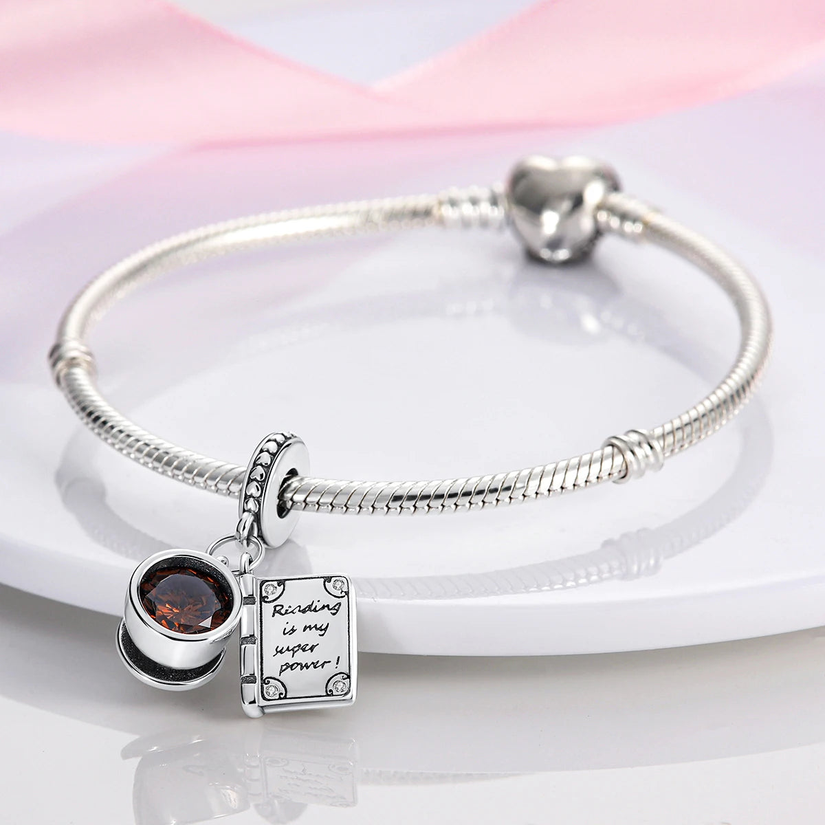 MULA 1PC Coffee Pet Moon Star Silver Plated Pendant Fit Original Snake Chain Charm Bracelet DIY Women Jewelry Gift