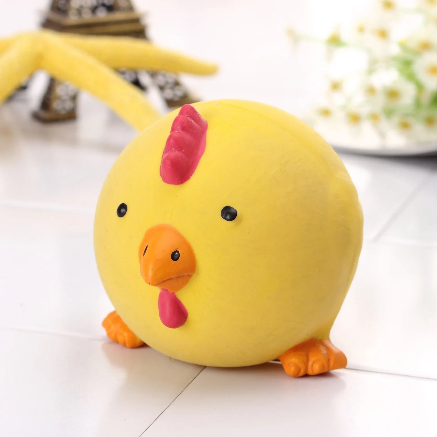 Dog Squeaky Rubber Toys Dog Latex Chew Toy Puppy Sound Toy Animal Bite Resistant Train Dog Supplies for Small Medium Large Dog