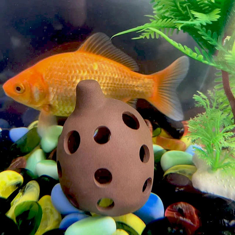 Ceramic House Fish Tank Aquarium Decoration Fish Shrimps Shelter House Pottery Scorpion House Canister Simulation Stone Ornament