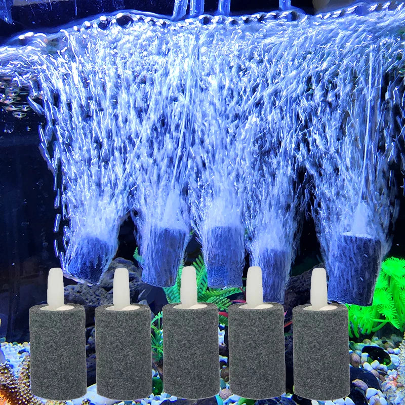 10mmx15mm Mini Aquarium Fish Tank Air Stone Oxygen Aerator Increasing Air Bubble Pond Pump Hydroponic Oxygen Fishing Accessories