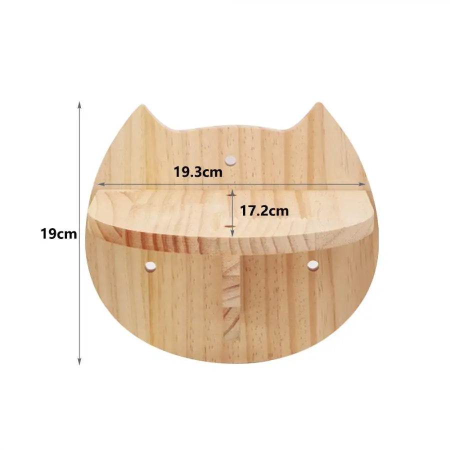 Cat Climbing Shelf Furniture Wall Mounted Cat Hammock and Wooden Stairway with Scratching Post for Cats Indoor Playing and Rest