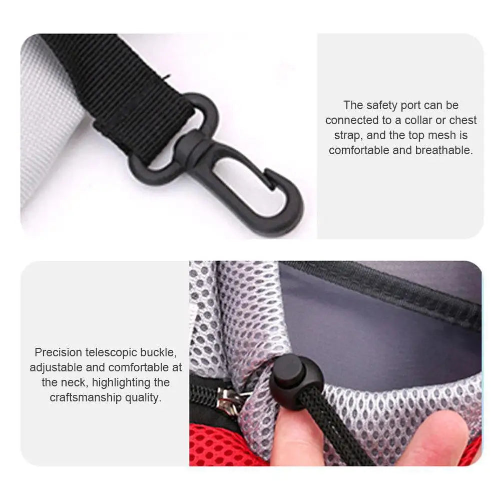 Large Space Pet Travel Shoulder Bag, Widened And Thickened Shoulder Strap Design Does Not Squeeze Breathable Mesh Pet Backpack