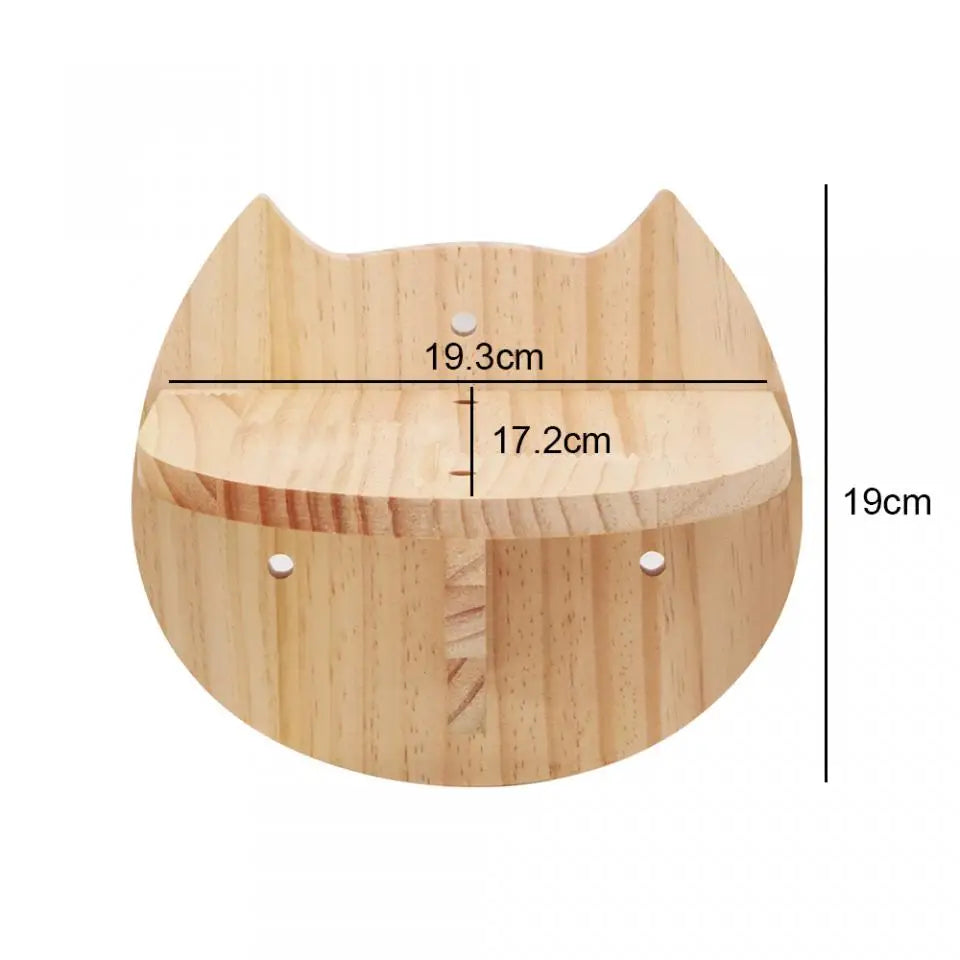 Cat Wall Climbing Frame Wall Mounted Cat Tree Furniture Wooden Stairway Shelves for Cats Perches Activity Cat Scratching Post
