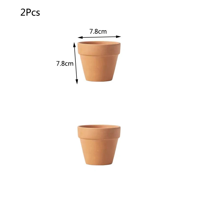 Red Mud Aquarium Decoration For Water Grass Fish Tank Mini Pot Polka Water Potted Planting Cylinder Cup Ceramic Flowerpot New