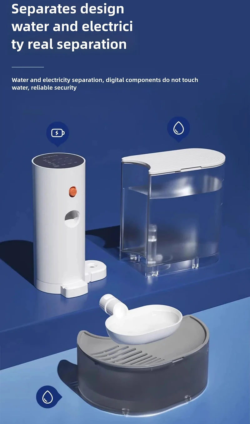 Dispenser cat water fountain Moving water unplugged Automatic water feeder pet dog drinker pet feeder cat fountain
