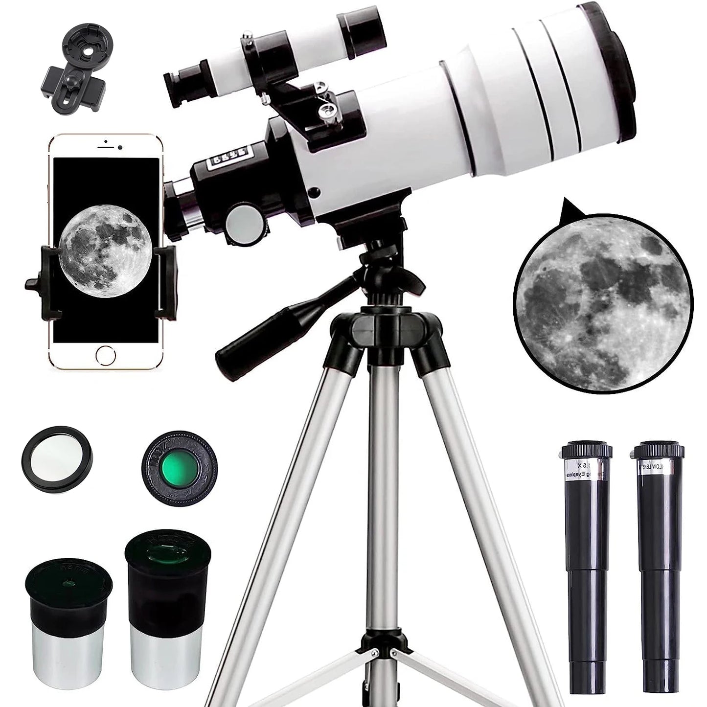 F30070 Professional Astronomical Telescope High Magnification Bak4 Prism HD For Moon Watching Stargazing Bird Watching