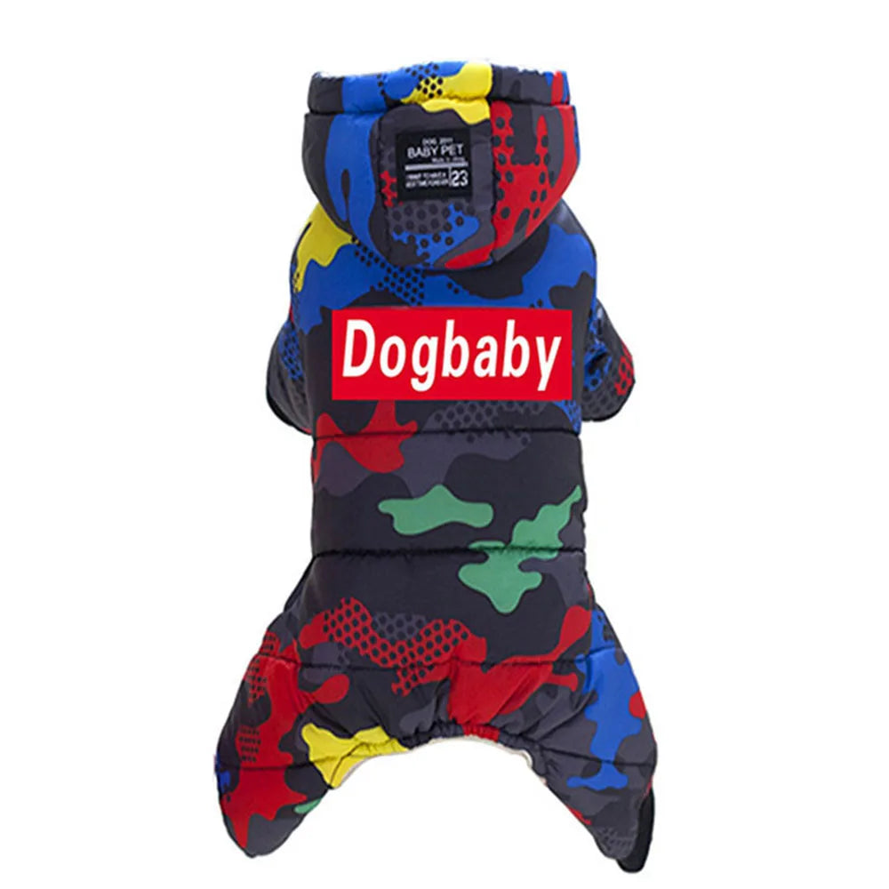 Pet Dog Clothes Winter Warm Dog Windproof Coat Thicken Pet Clothing For Dogs Cats Costume Jumpsuit Hoodies Jacket Pet Supplies