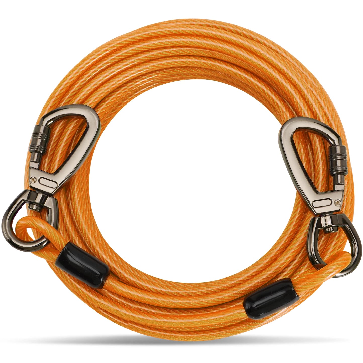Steel Wire Dog Tie Out Cable, Dog Runner for Yard, Durable Superior Clips, Pink Dog Chains, 10-50ft