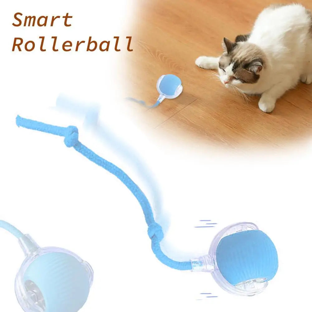 Smart Rolling Cat Toy Ball Relieve Kitten Boredom Automatic Shutoff Rechargeable Creative New Kitten Chasing Toy Electric Ball