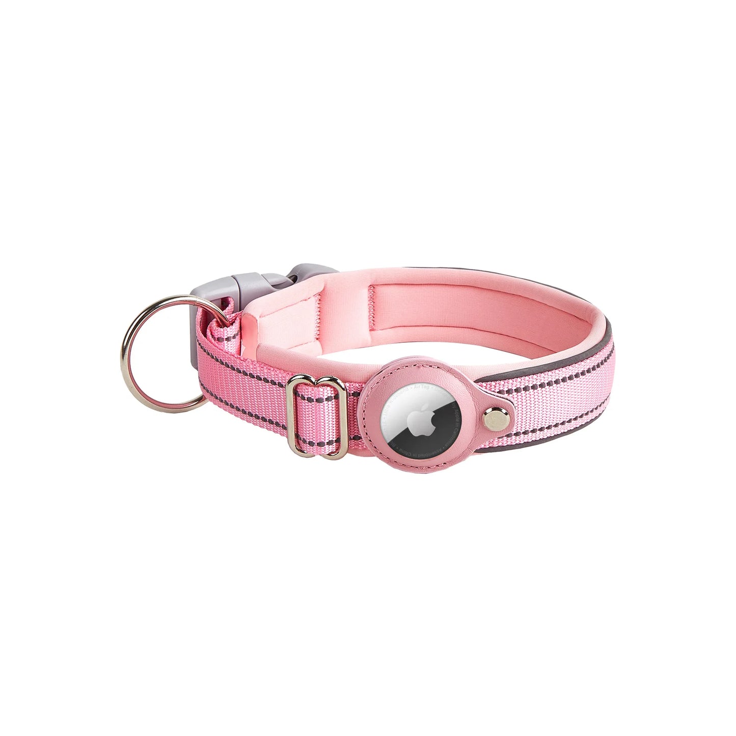 Reflective AirTag Dog Collar, Heavy Duty Dog Collar with Adjustable AirTag Holder Case Accessories for Small Medium Large Dogs