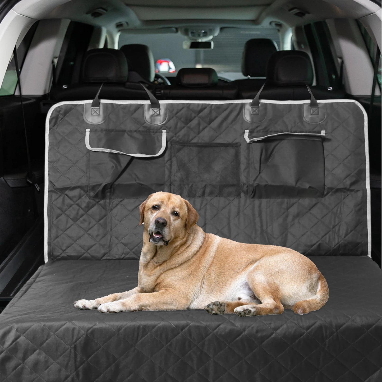 UXCELL Dog Beds Mats Dog Car Seat Cover for Back Seat Pet Trunk Oxford Cloth Mat with Side Flap for SUV