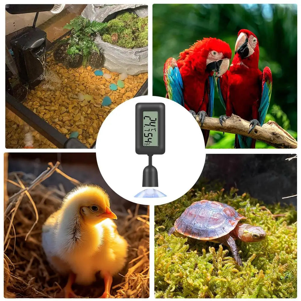 Thermometers Hygrometer Terrarium 2-in-1 Design Digital Temperature Meters 90-degree Adjustable Indoor Hygrometer Greenhouse