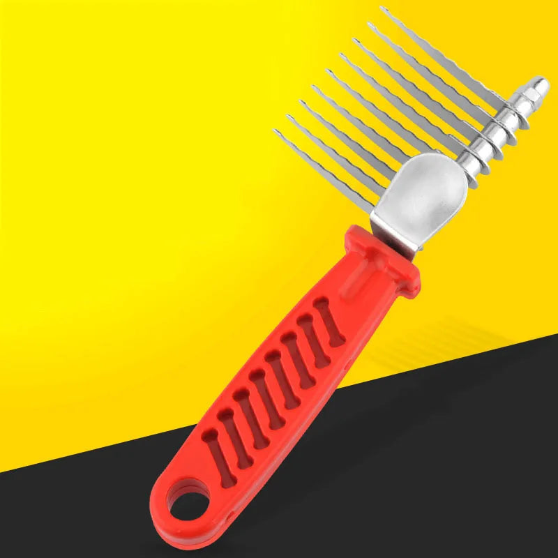 Dog Comb Pet Grooming Tools Dog Rake Comb Trimmer Stainless Steel Cat Dog Comb for Dematting Removing Dead Matted & Knotted Hair