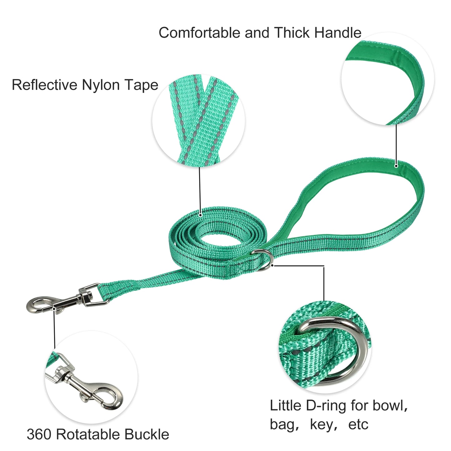 UXCELL Dog Harness Slip Lead Dog Leash 2pcs Sets Adjustable Dog Lead Step-in Puppy Pet Vest for Small Medium Dogs