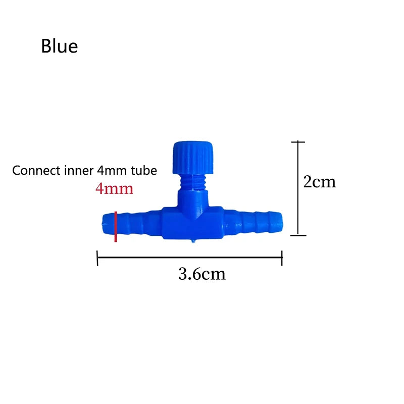 10pcs/20Pcs 2 ways Aquarium Air Pump Connector Control Valve Air Pipe Tube For Aquarium Air Control Valve Fishing Accessories