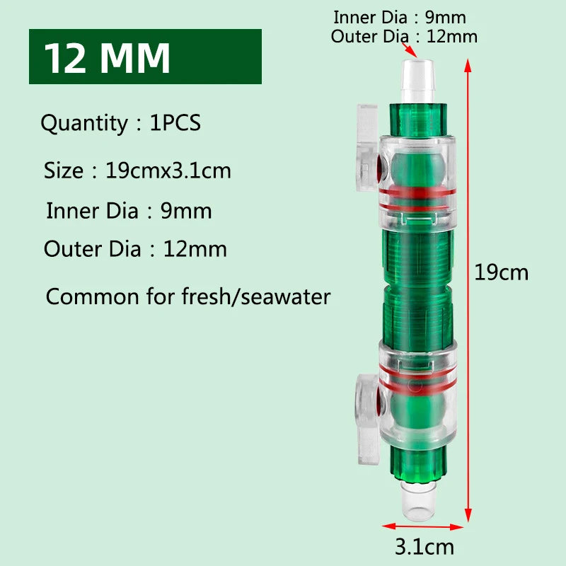 Aquarium Water Control Valve Hose Double Tap Quick Release Connector Fish Tank Filter Barrel Replace Connector acuarios 12/16mm
