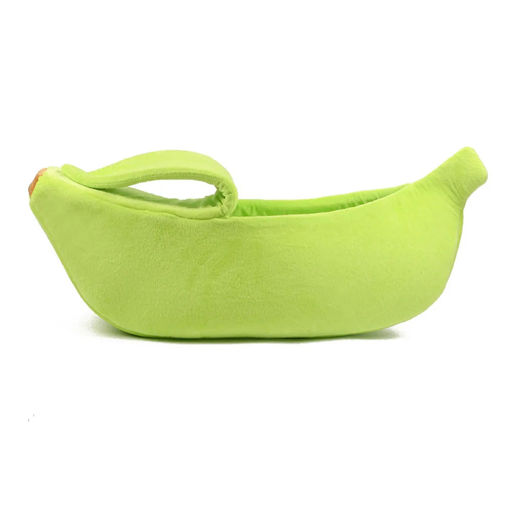 Puppy Dog Bed Cat Bed Pet Sofas Comfortable and Washable Cute Banana Shape Pug Doggy Kitten Sleeping Bed Nest for Small Animals