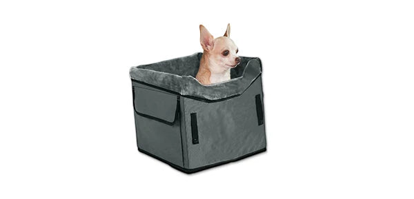 UXCELL Fashion Dog Car Seat for Dog Portable Dog Car Travel Bed for Pet Gray Casual Solid Outdoor Oxford Cloth Mats