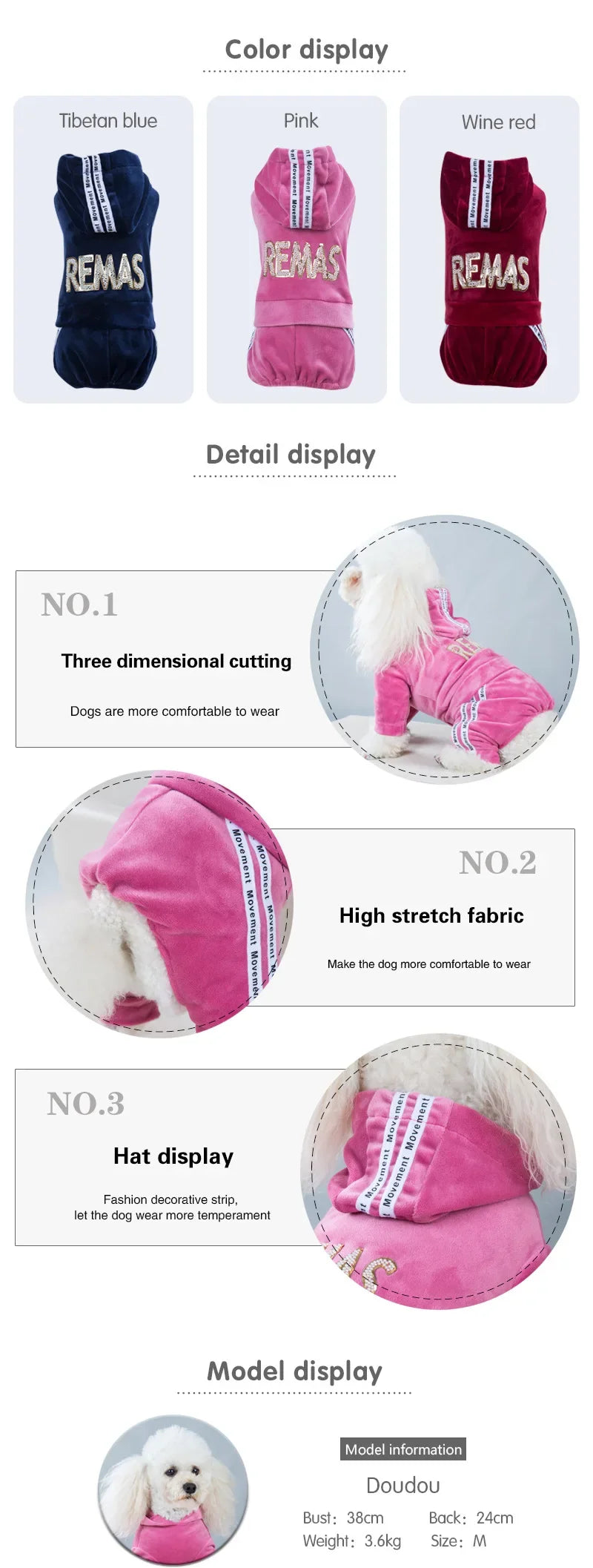 Pet Dog Clothing Four-legged Fashion letter Pet Dog Clothes for Dogs Coat Hoodie Sweatshirt Four seasons One-piece Jumpsuit