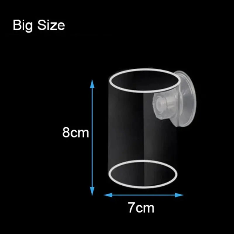 1Pcs Fish Feeding Aquarium Feeding Ring Fish Tank Station Floating Food Tray Feeder Aquarium Accessory with Strong Suction Cups