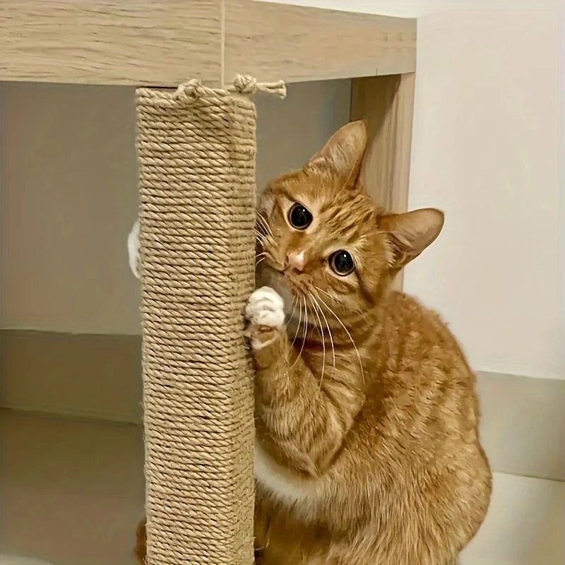 4mm/6mm/8mm /10mm Natural Sisal Rope Cat Scratcher Rope Tree Scratching DIY Toy Scratching Post Cat Paw Claw Furniture Protector