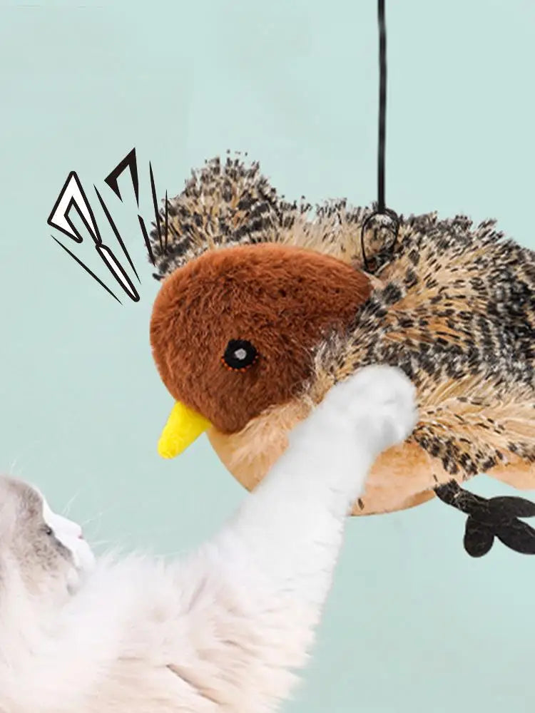 Usb Rechargeable Cat Toy Flapping Bird Cat Toy Interactive Plush Toy Remote Control USB Flapping Wings Cat Toy Chirping Cat Toy