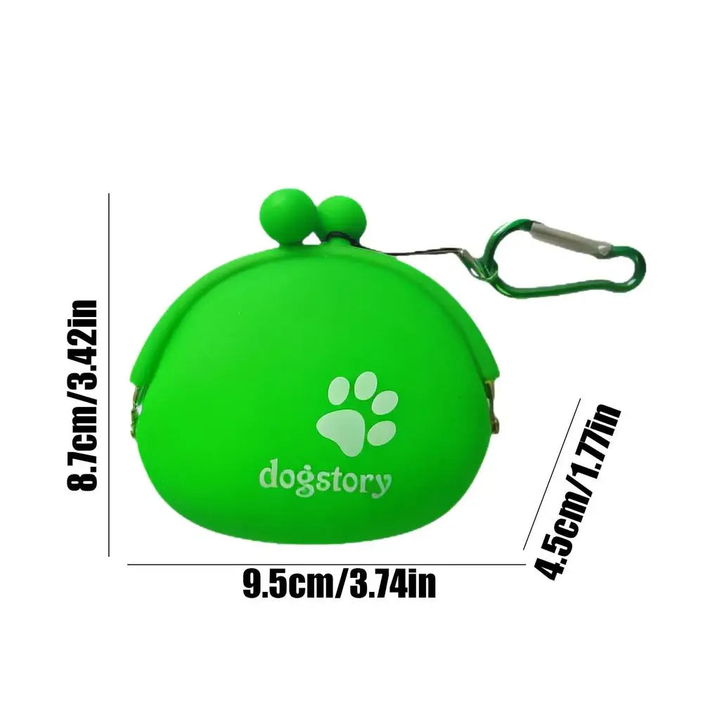 Silicone Dog Treat Pouch Dog Training Container Pet Treat Carrier Holder Puppy Treat Snack Bag with Clip Silicone Waist Bait Bag