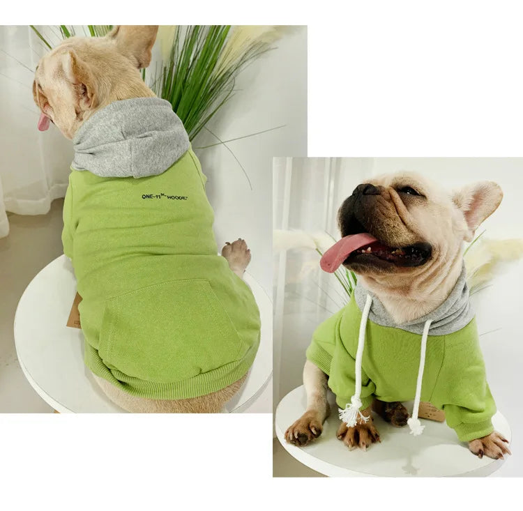 The New Pet Clothes Dog Clothes Parent-child Wear Spring and Autumn Korean Version Pure Cotton Hoodie Four Colors Seven Sizes
