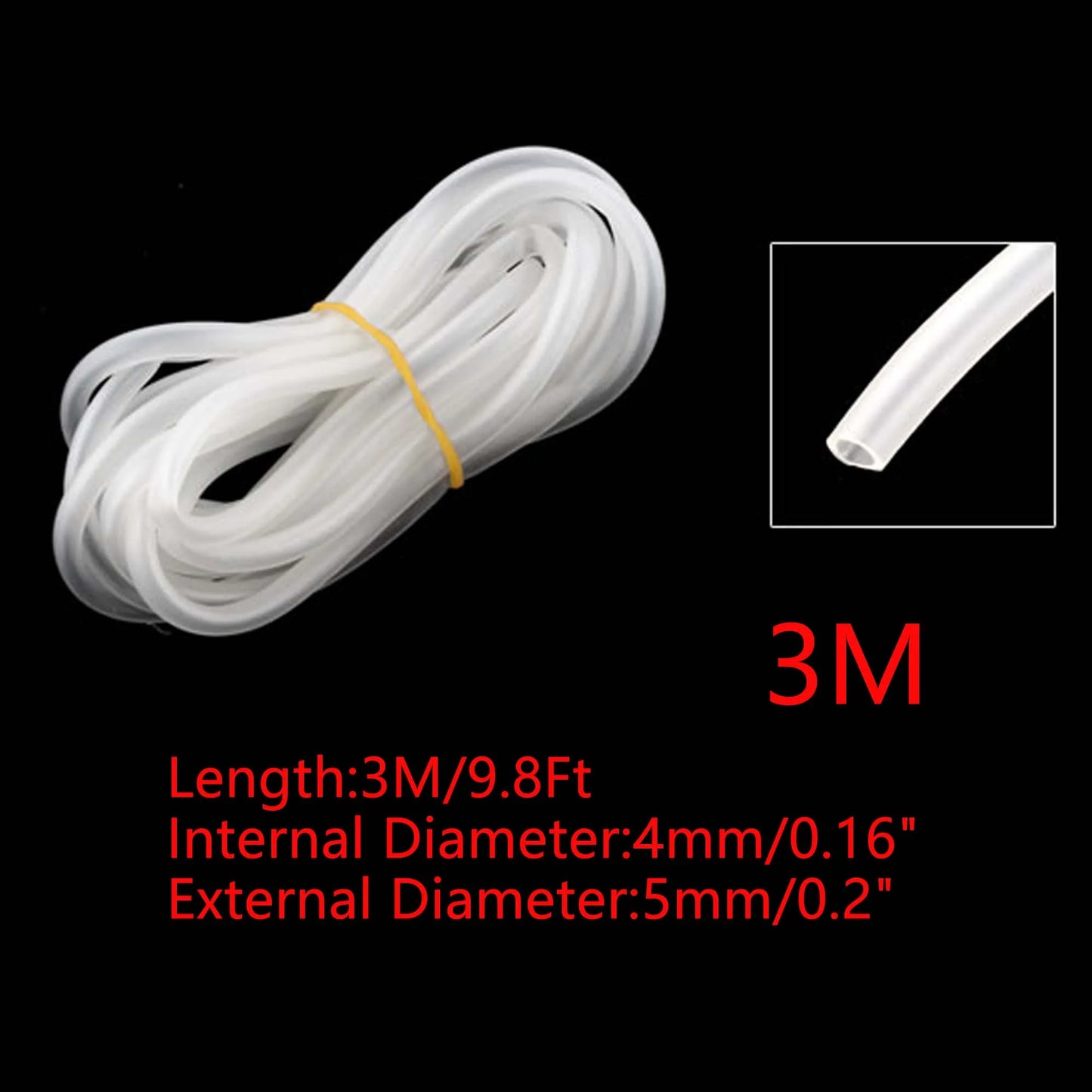 UXCELL Aquarium Silicone Tube Hose Connector ID 4mm Flexible Pipe Water Hose Connector Pump Parts Tools Fish Tank Accessories
