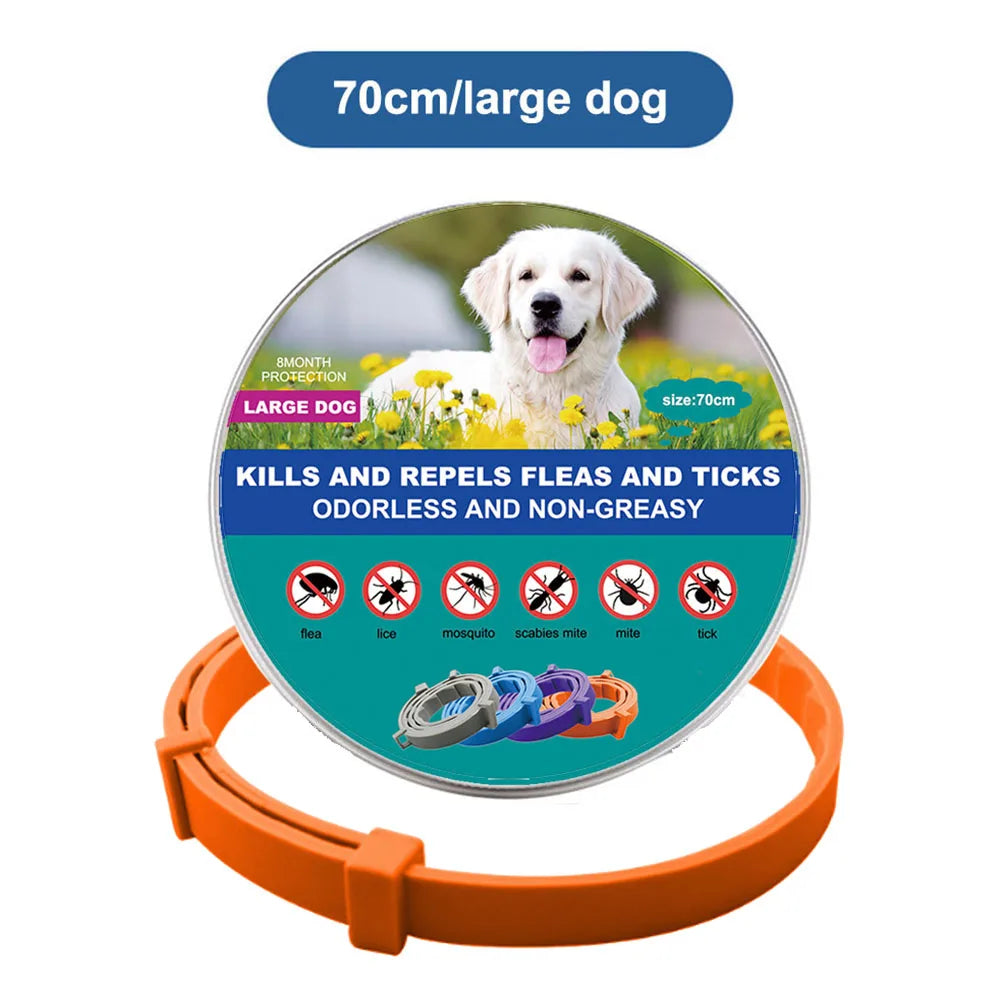 38cm 70cm Retractable Deworming Dog Cat Collar Pet Anti Flea Ticks Collar Repellent Mosquito Pet Collars for Cats Dogs Products