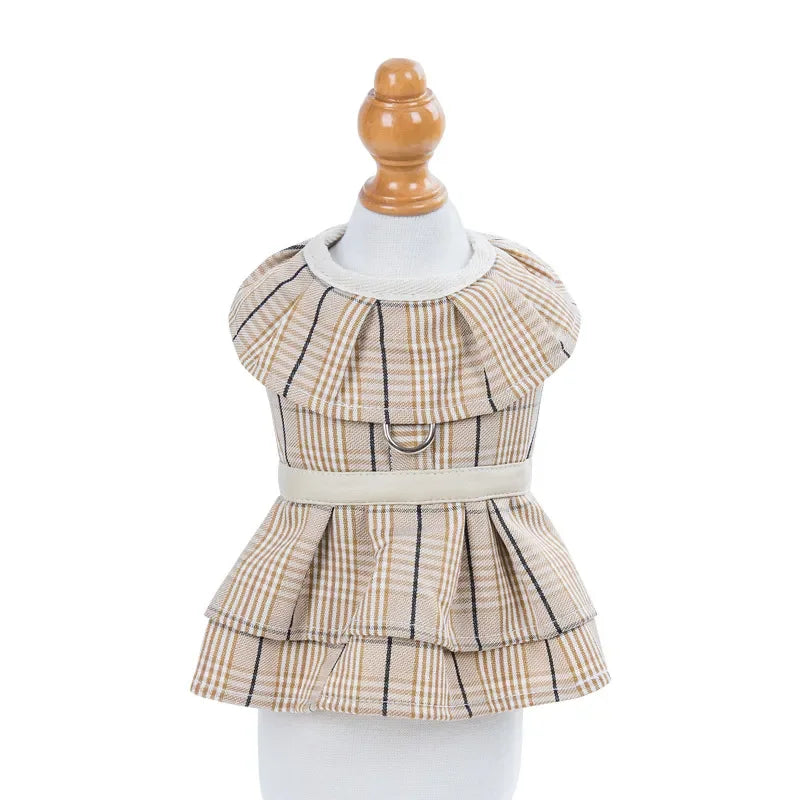 2023New Dog Harness Elegant Comfortable Breathable Pet Dress Collar For Small Dogs Fashion Lovers Vest Dog Harness and Leash Set