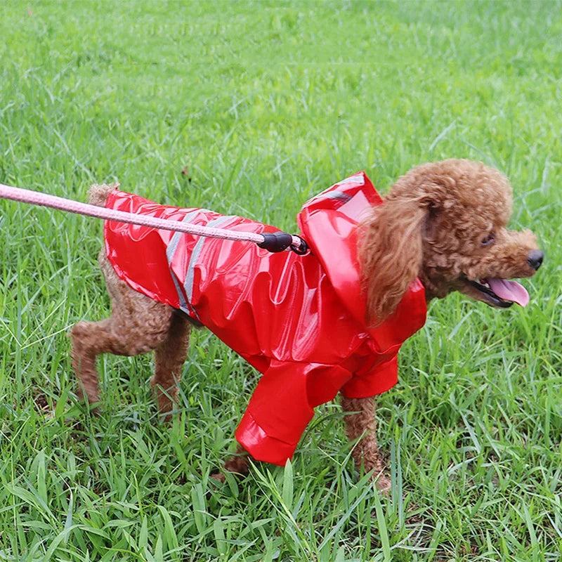 Dog Coat Waterproof PU Dog Raincoat for Small Dogs Cats Reflective Puppy Raincape Chihuahua Yorkies Pet Poncho dog raincoat