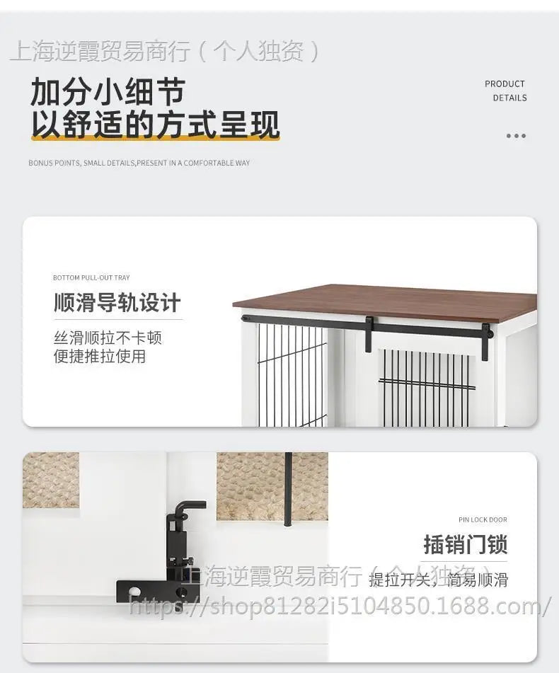 Unipaws sliding door cage high-end furniture wind pet cage medium and large dog house