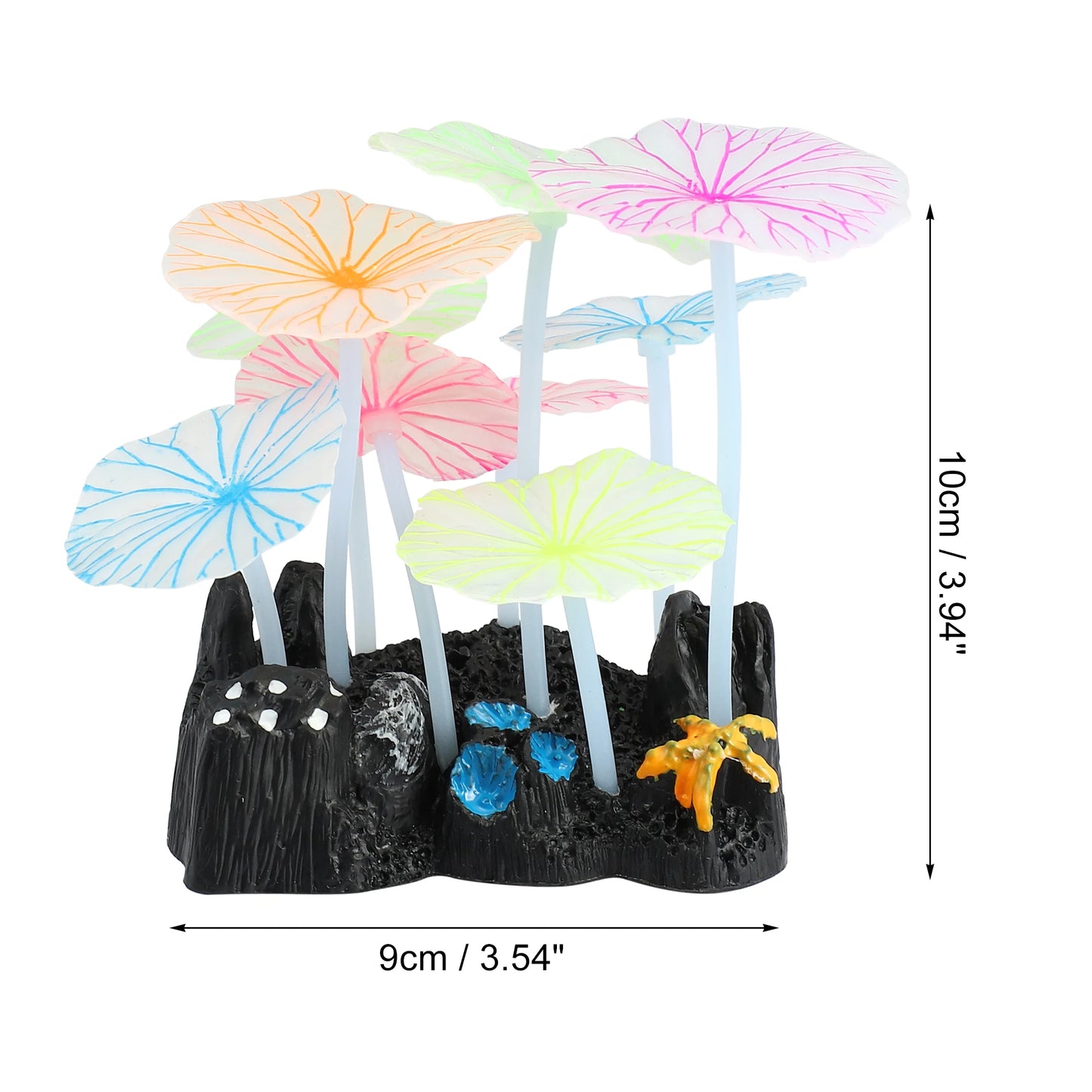 UXCELL Luminous Mushroom Plants Glowing Coral Plastic Artificial Aquarium Fluorescence Deco Ornament Fish Tank Accessories