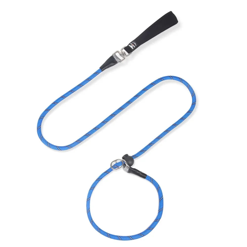 Dog Collar Dog Leash P Chain Slip Rope Leads Leash Pet Puppy Nylon Rope Adjustable Loop Collar Slip Lead for Training Large Dogs