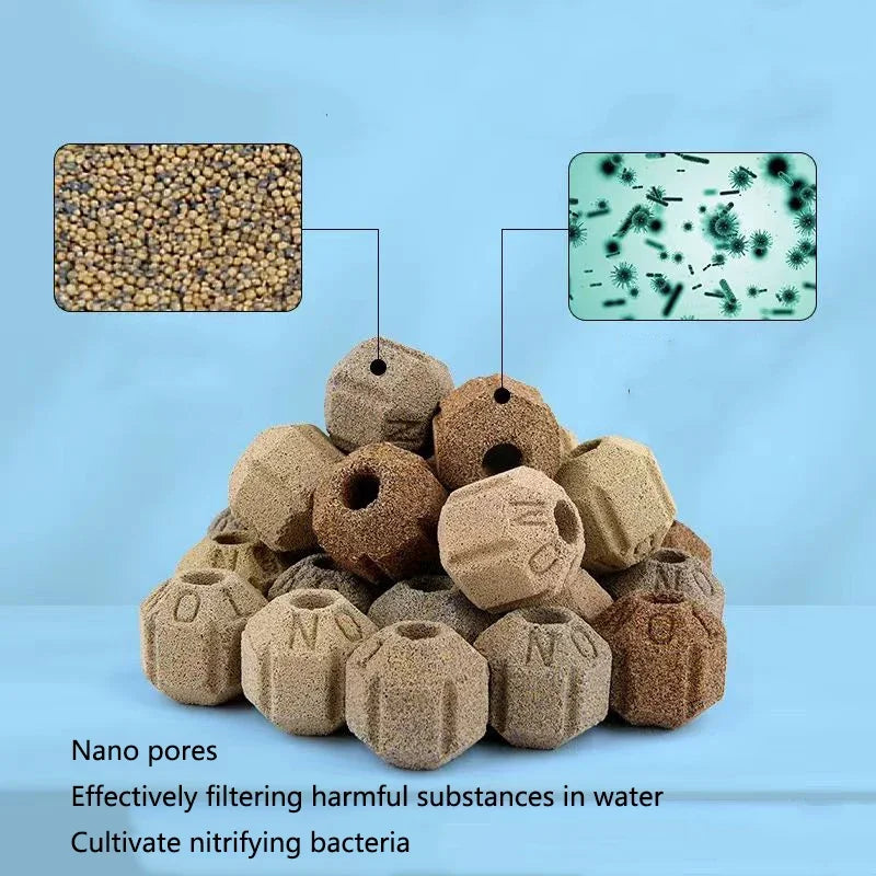 200/300/500g Nano Aquarium Fish Tank Filter Media Hollow Particles Biological Ball Bio filter for Aquarium Accessories New