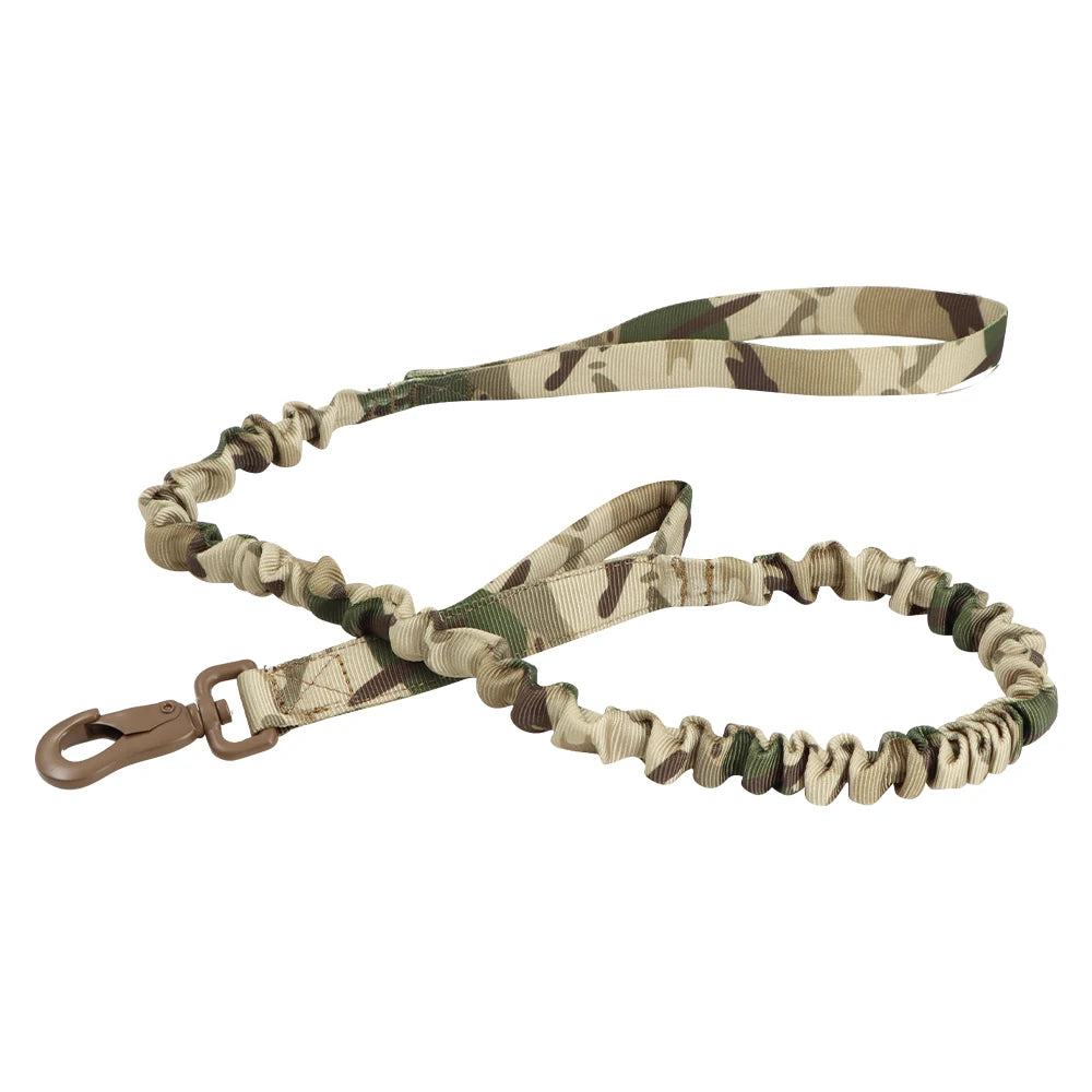 Durable Military Tactical Dog Collar Bungee Leash Nylon Walking Training Pet Collar for Medium Large Dogs German Shepherd