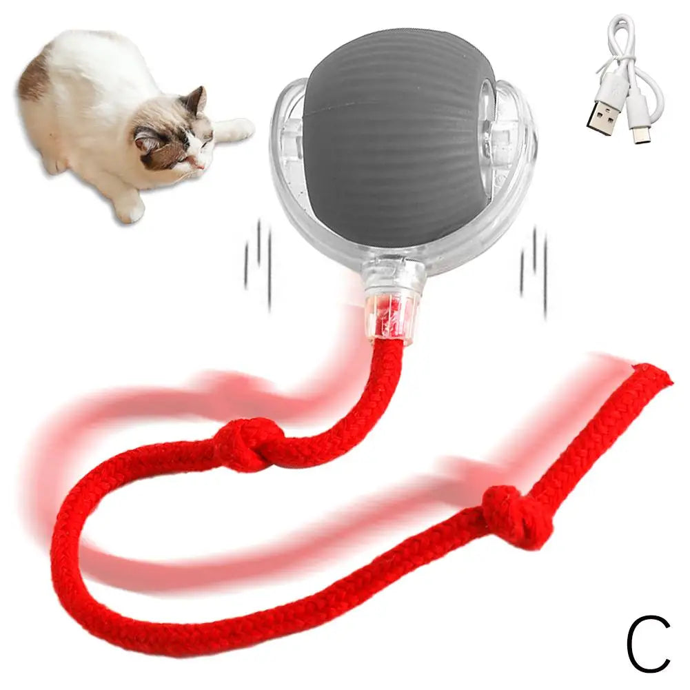 New High-end Cat Rolling Ball Interactive Cat Toy Motion Tail Bird With Teaser Game Pet Chirping Long Toy Kitten Sensor Cat