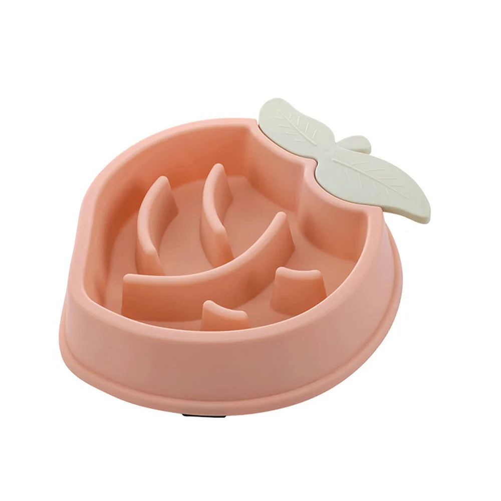 Slow Dog Bowl for Puppy Large Dogs Anti-Gulping Dog Slow Feeder Stop Bloat Slow Eating Pet Bowls Corn Peach Strawberry Pineapple