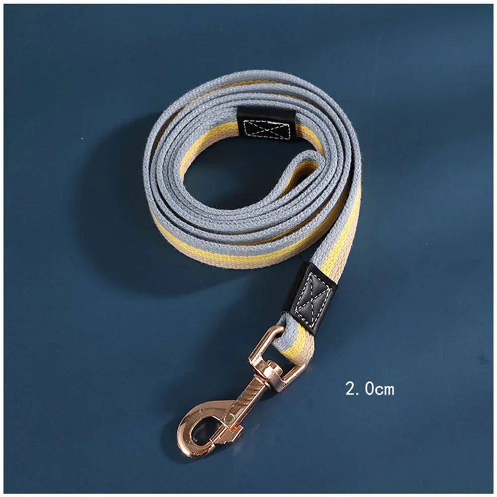 Thick Canvas Dog Leash Comfortable Cotton Non-slip Dog Training Walking Leash Resistant for Small Medium Large Dogs Pet Products