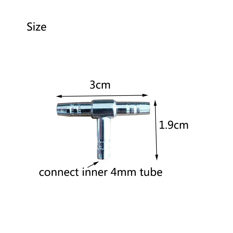 Stainless Steel Air Splitter Valve Aquarium Fish Tank Air Pump Flow Splitter Distributor Pump Valve Tap Lever Control 3WayOutlet