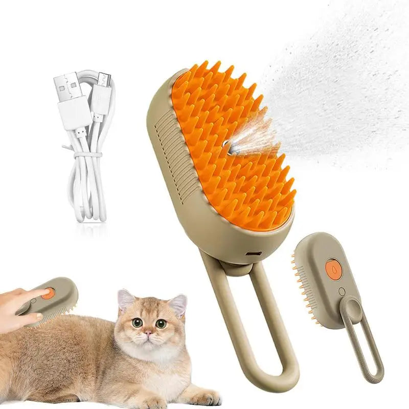 3 In 1 Electric Cat Steam Brush Steamy Dog Brush Spray Cat Hair Brushes For Massage Pet Grooming Comb Hair Removal Combs