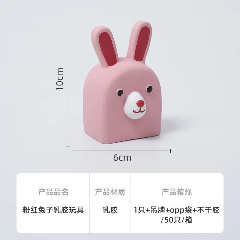 Dog Squeaky Rubber Toys Dog Latex Chew Toy Puppy Sound Toy Animal Bite Resistant Train Dog Supplies for Small Medium Large Dog
