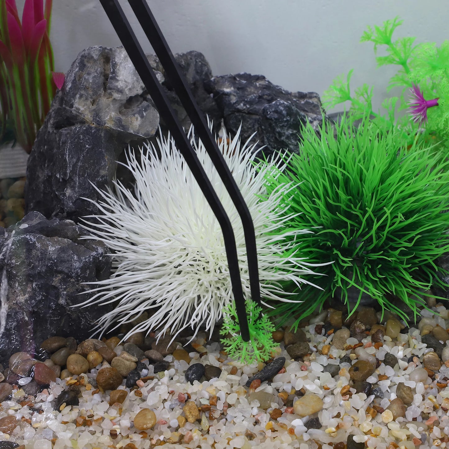 UXCELL Aquarium Tweezer Tools Fish Tank Cleaning Tool Water Plants Clipping Plier Grass Clip Steel Supplies Pet Accessories