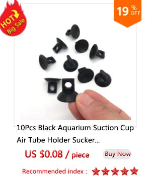 Black Aquarium Suction Cup Air Tube Holder Sucker for Fish Tank Pump Oxygen Air Tube Fixing Clip Aquarium Accessories 5pcs
