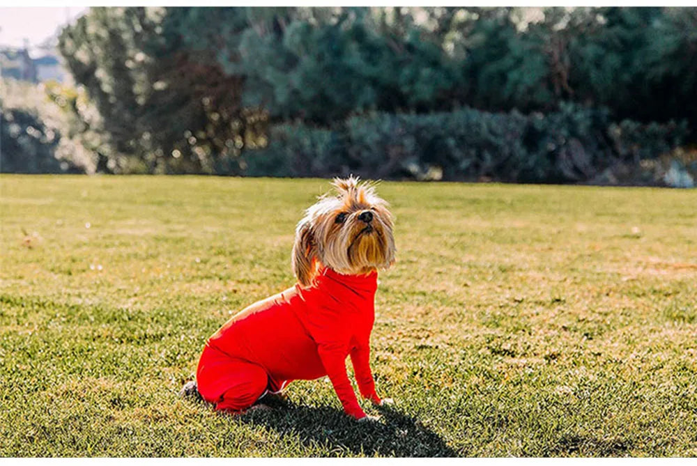 Dog Onesie Clothes Shedding of Dog Hair for Home Car Travel Anxiety Calming Shirt Surgery Recovery Body Jumpsuit for Large Dogs