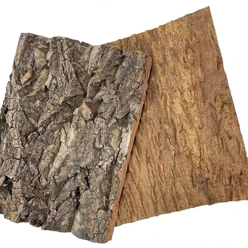 2Pcs Natural Tree Bark Aquarium Decoration Wood Artwork Decor Landscaping Ornaments Decor Fish Tank Background Moss Decor