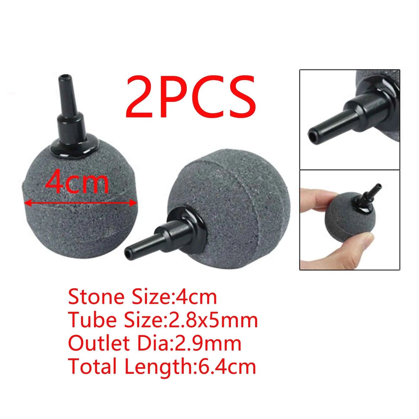 UXCELL Air Pump Sand Stone Set Aquarium Oxygen Parts Air Stone Bubble Fish Tank Aerator Ball Shaped Mineral Bubble Accessories